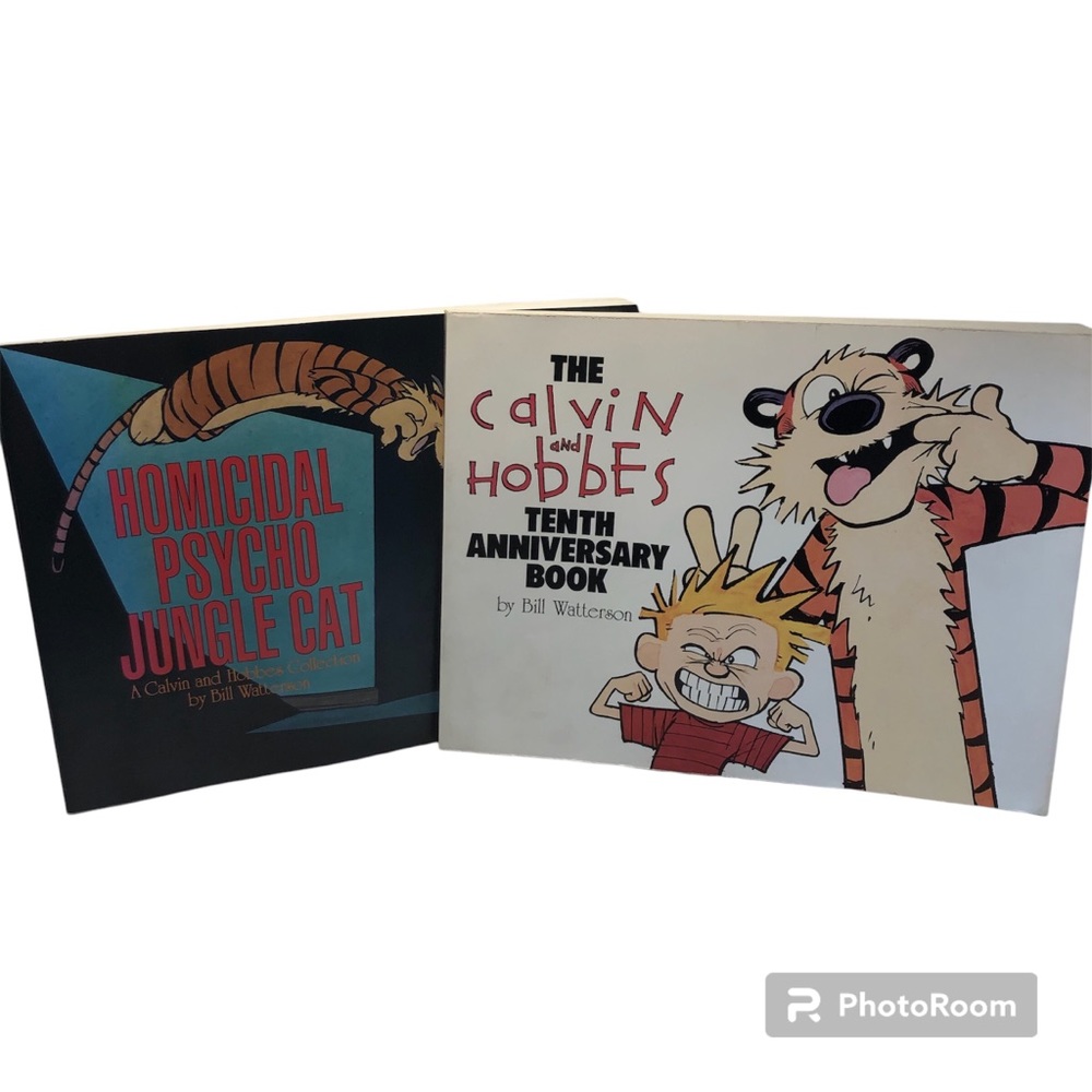 Calvin and Hobbes 2 Books : 10th Anniversary and Homicidal Psycho Jungle Cat